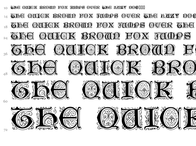 Genzsch Initials font waterfall